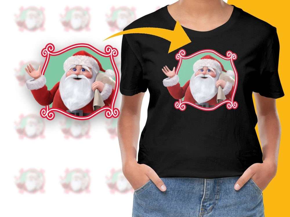Santa Claus Waving Merry Christmas Graphic PNG File - Teepew