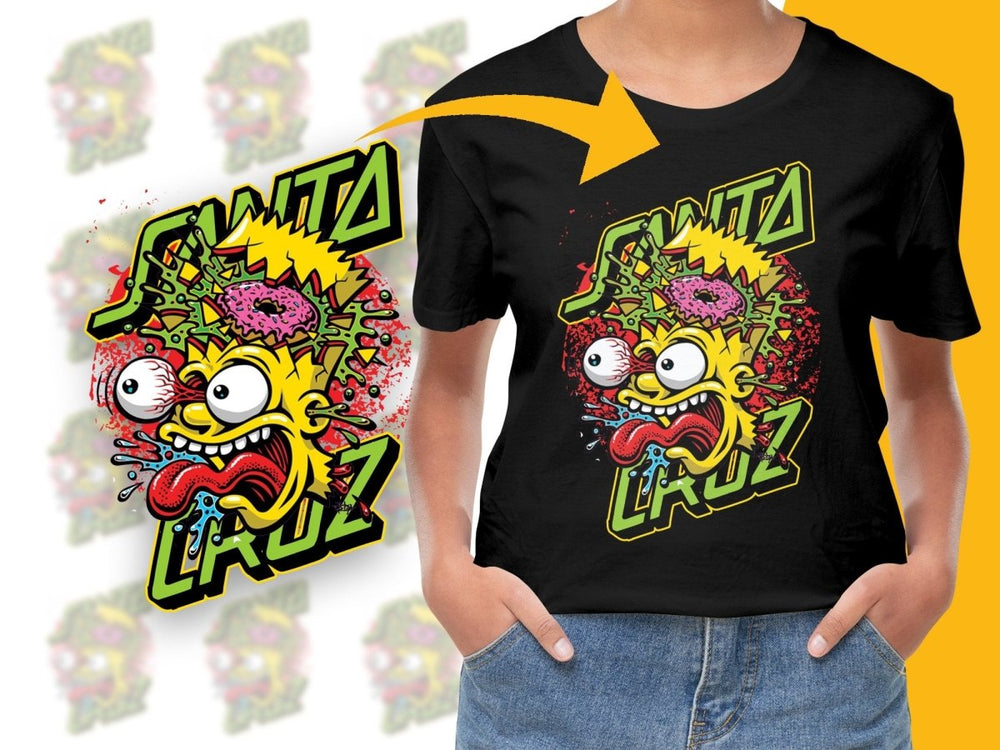 Santa Crazy Eyed Cartoon Character PNG File - Teepew