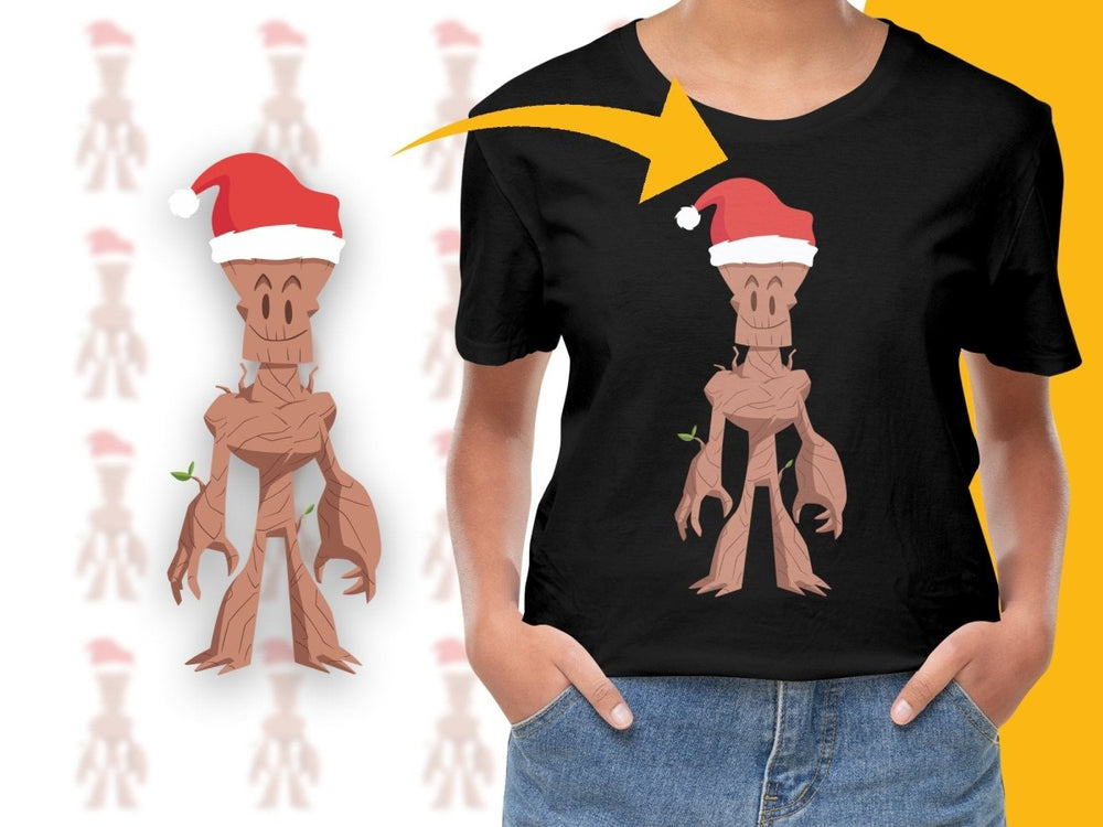 Santa Hat Smiling Groot Christmas Character PNG File - Teepew