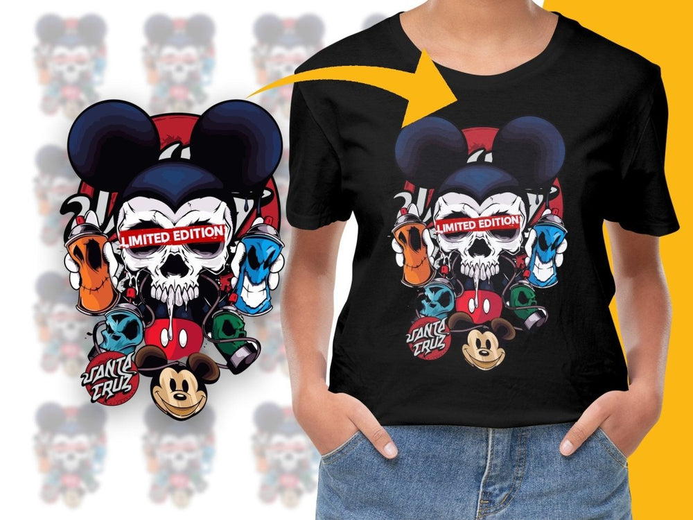 Santa Limited Edition Skull Mickey PNG File - Teepew