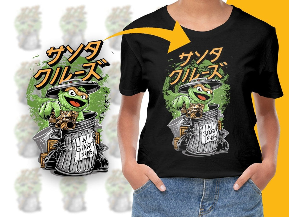 Santa Oscar the Grouch Graphic PNG File - Teepew
