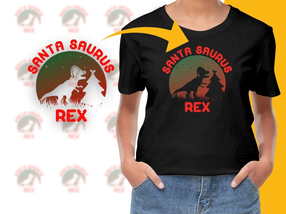Santa Saurus Rex Christmas Dinosaur PNG File - Teepew