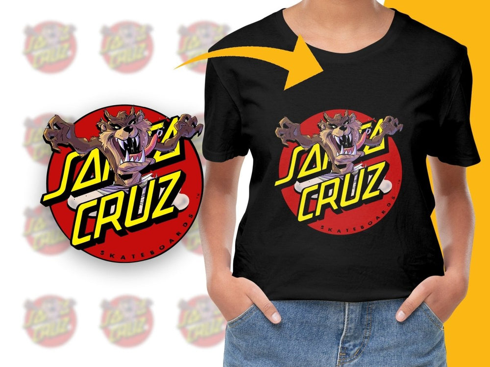 Santa Skateboards Taz PNG File - Teepew
