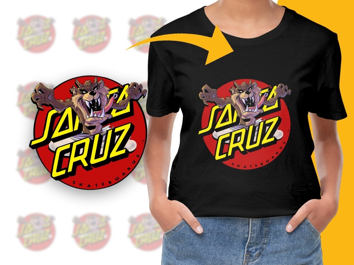 Santa Skateboards Taz PNG File - Teepew