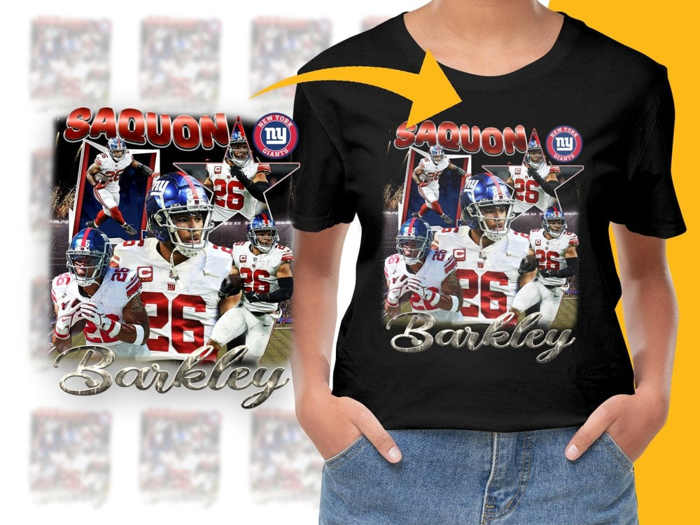Saquon Barkley New York Giants NFL Star Bootleg Graphic Print PNG File - Teepew