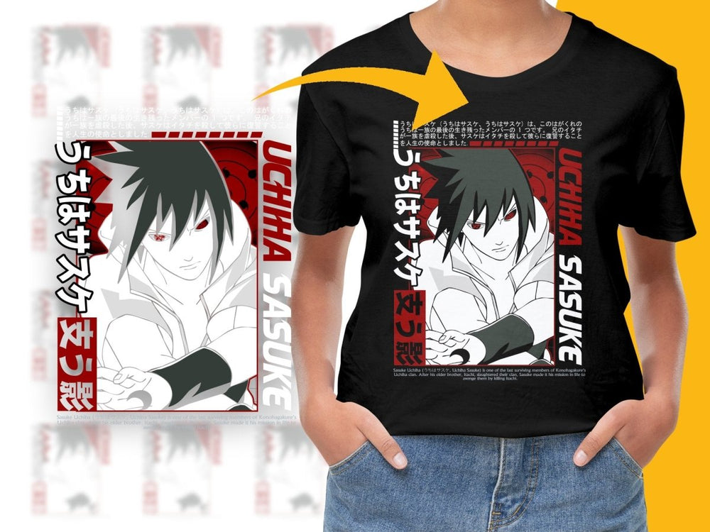Sasuke Uchiha Striking Black and White Art PNG File - Teepew