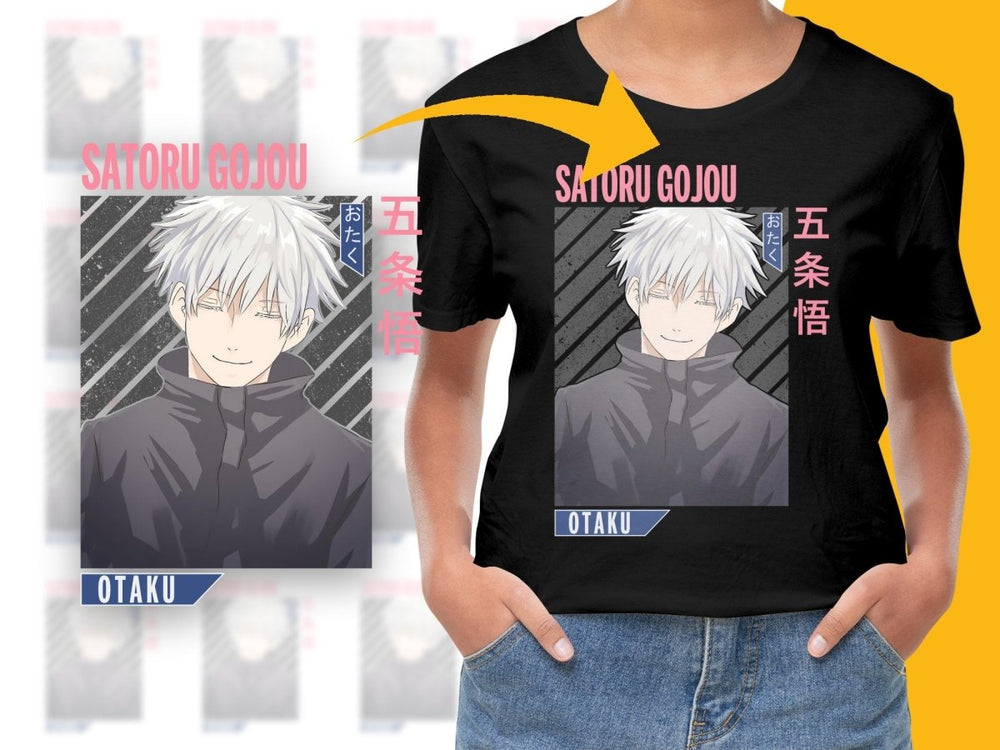 Satoru Gojou Anime Character PNG Digital - Teepew