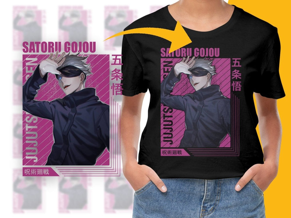 Satoru Gojou Jujutsu Kaisen Anime Character PNG Digital - Teepew