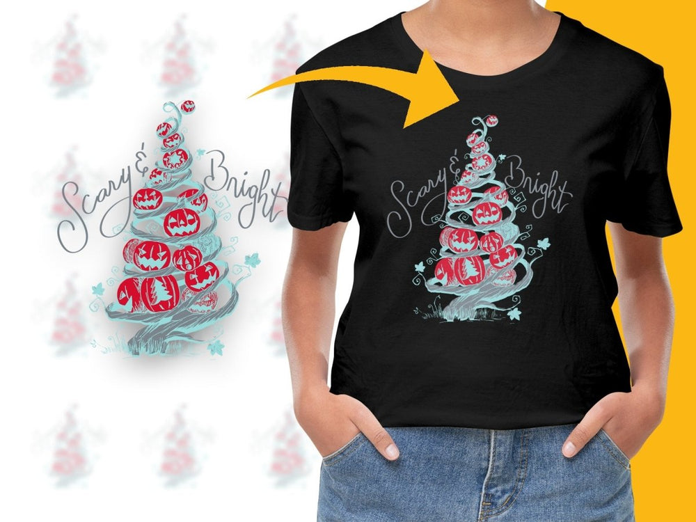 Scary & Bright Christmas The Nightmare Before Christmas PNG File - Teepew