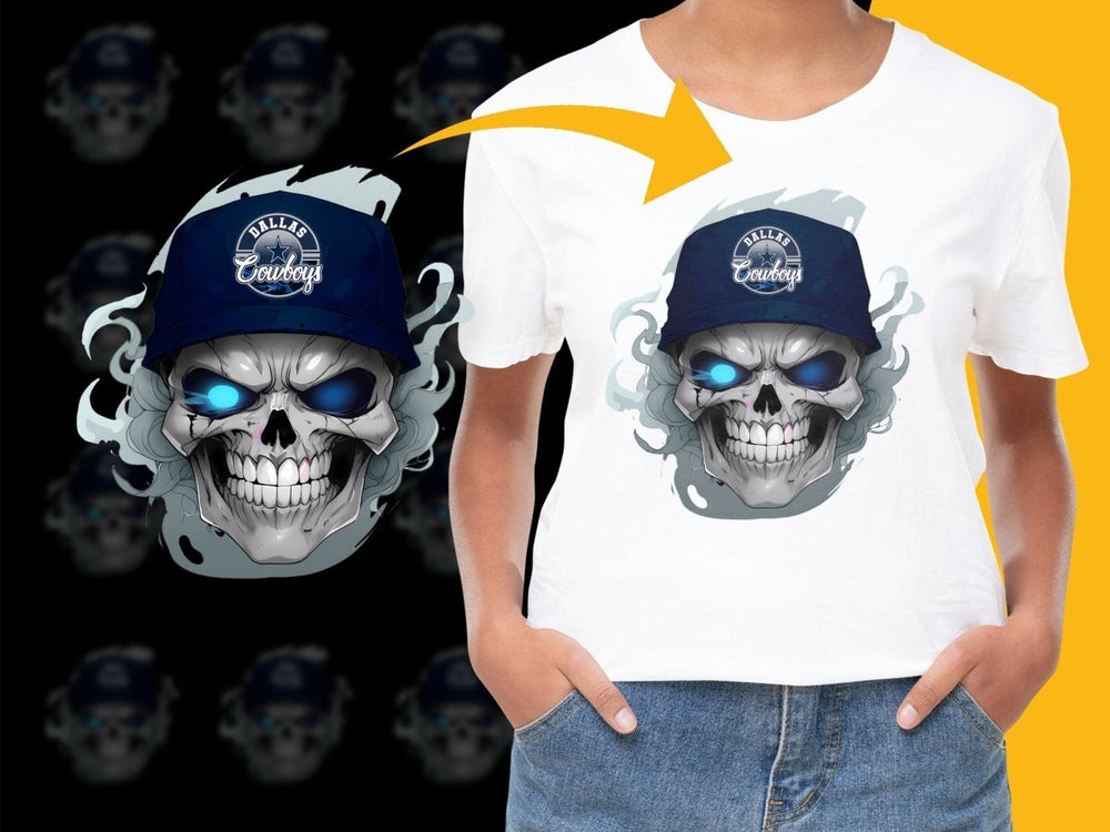 Scary Skull Wearing Dallas Cowboys Cap Graphic PNG File - Teepew