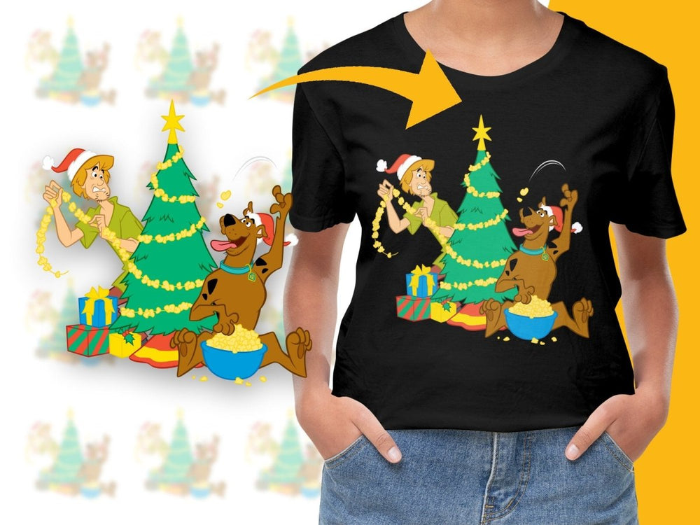 Scooby - Doo and Shaggy Decorating Christmas Tree PNG File - Teepew