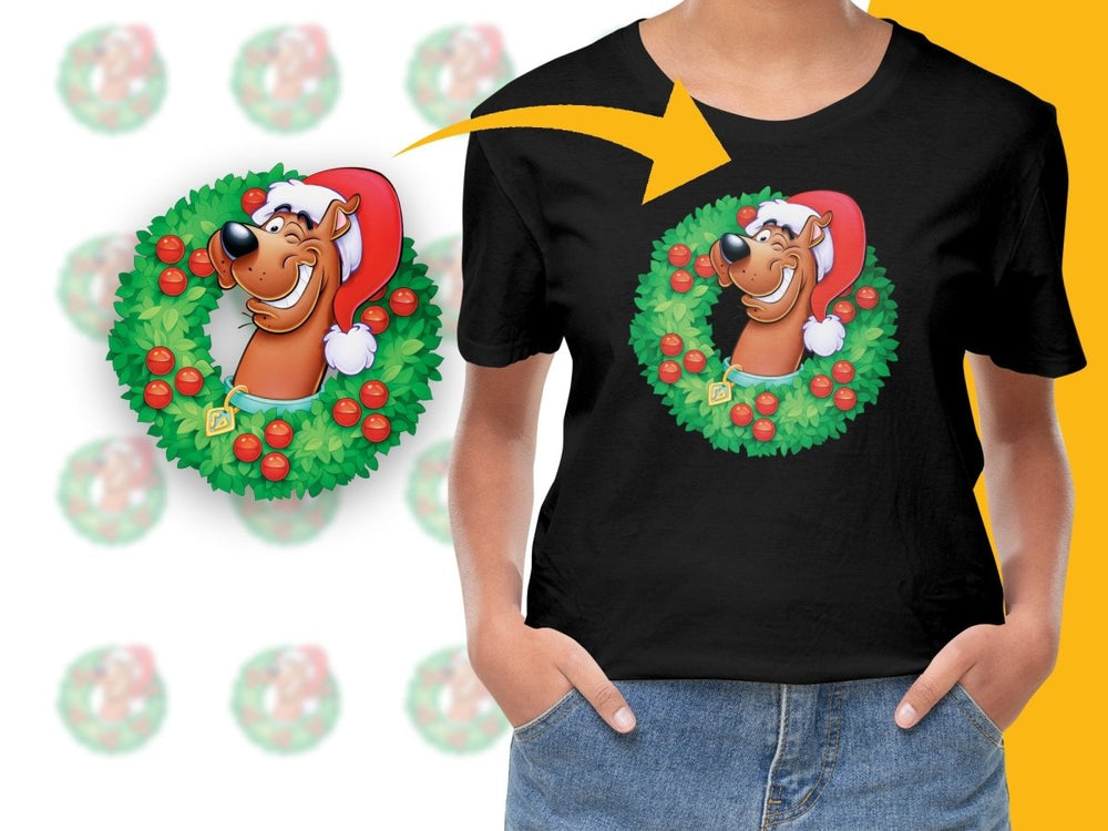 Scooby - Doo Christmas Wreath Graphic Holiday PNG File - Teepew