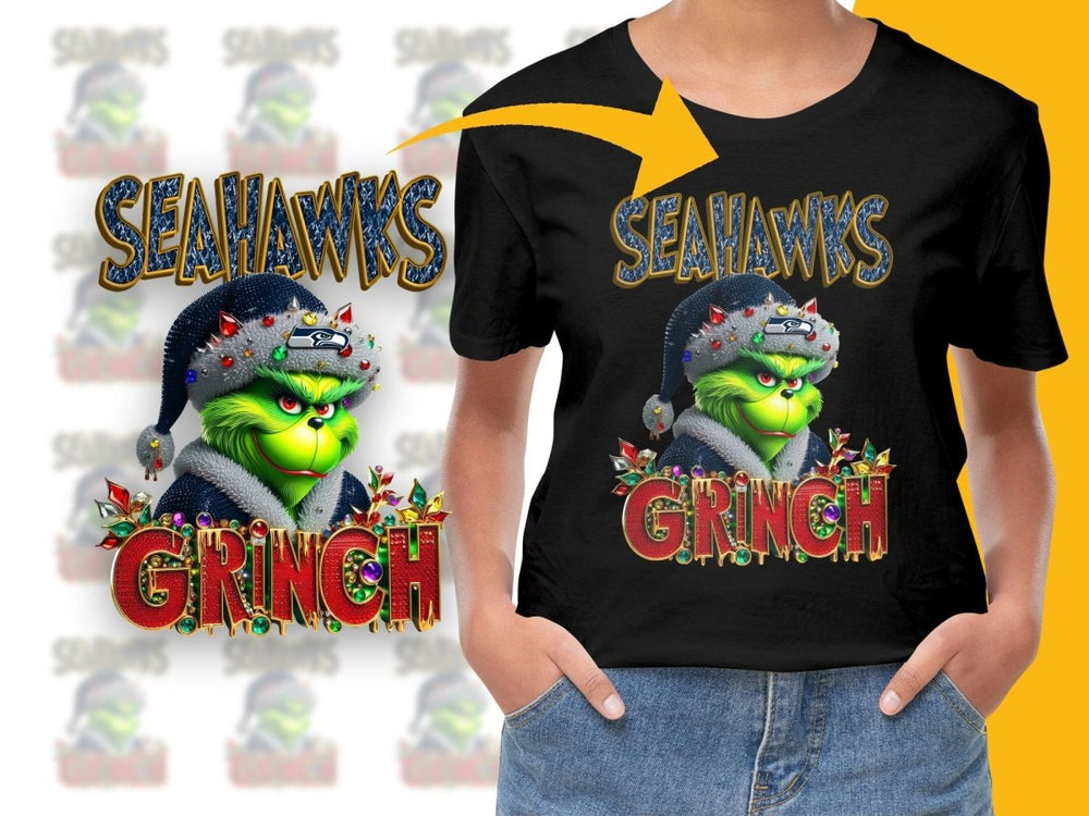 Seahawks Grinch Christmas Design Graphic PNG File - Teepew