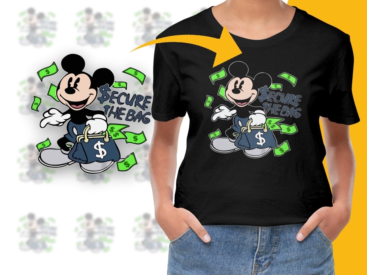 Secure the Bag Cartoon Money Statement PNG File - Teepew