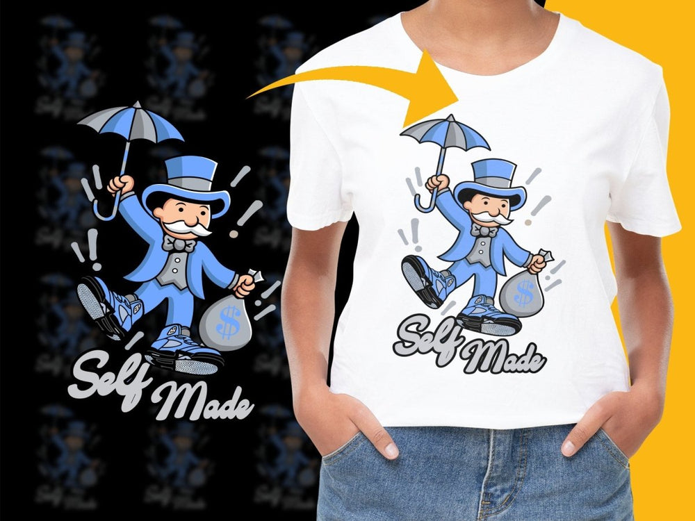 Self Made Character with Umbrella and Bag PNG File - Teepew