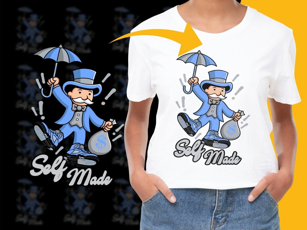Self Made Character with Umbrella and Bag PNG File - Teepew