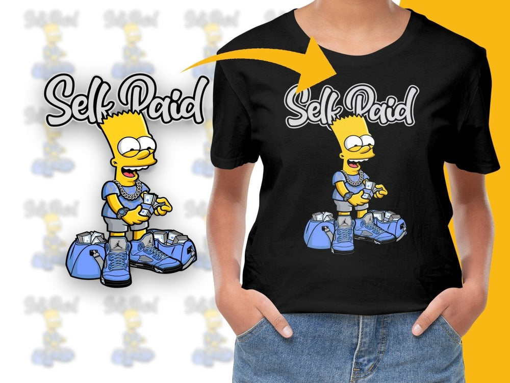 Self Paid Bart Simpson Stacking Money Graphic PNG File - Teepew