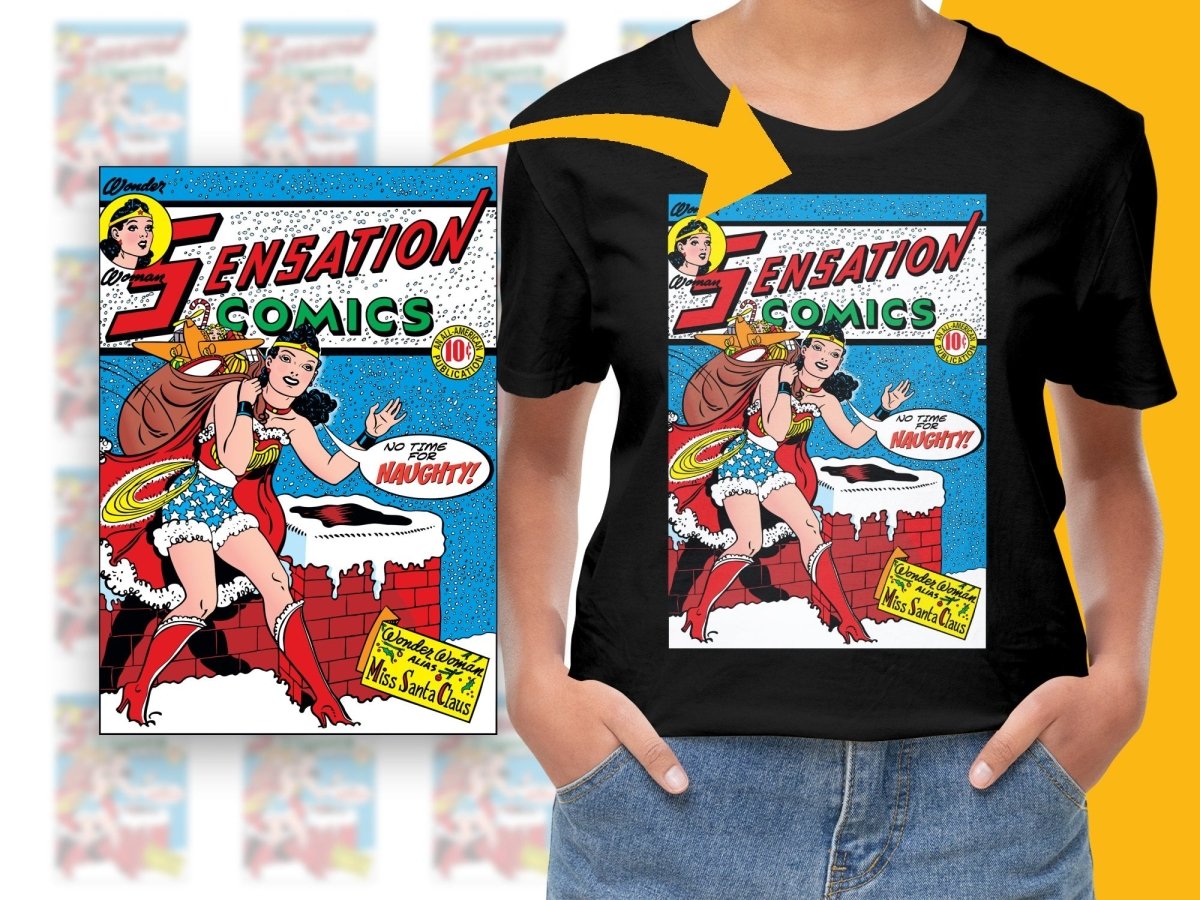 Sensation Comics Miss Santa Claus Wonder Woman PNG File - Teepew