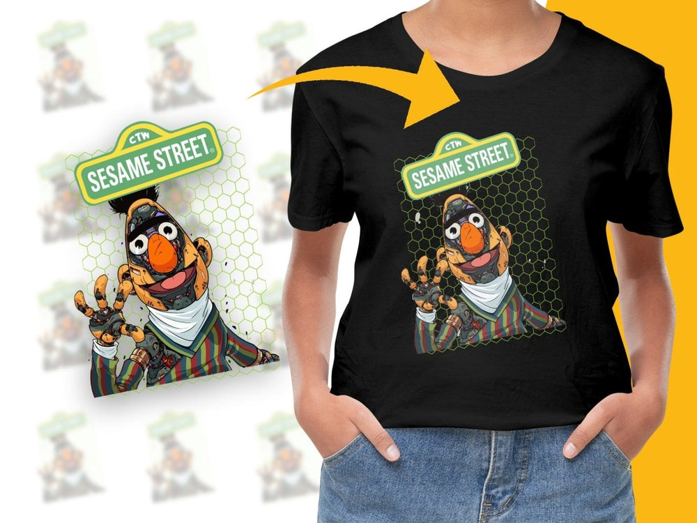 Sesame Street Bert Robot Design Graphic PNG File - Teepew