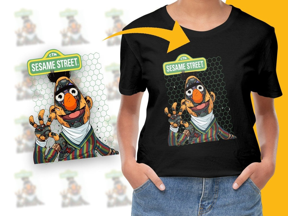 Sesame Street Bert Robotic Character Art PNG File - Teepew