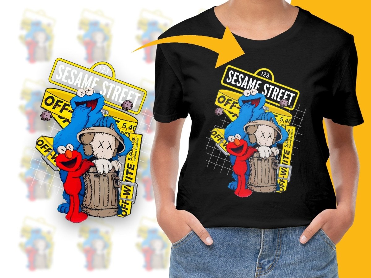 Sesame Street Elmo Cookie Monster Graphic PNG File - Teepew