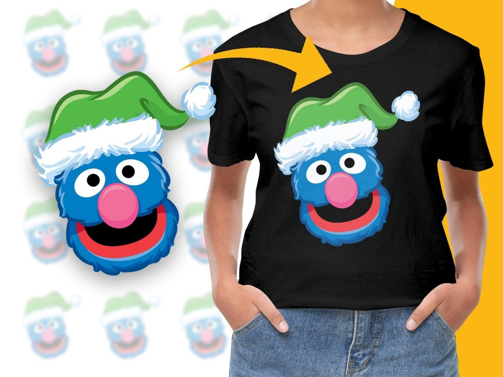 Sesame Street Grover Christmas Fun Holiday PNG File - Teepew
