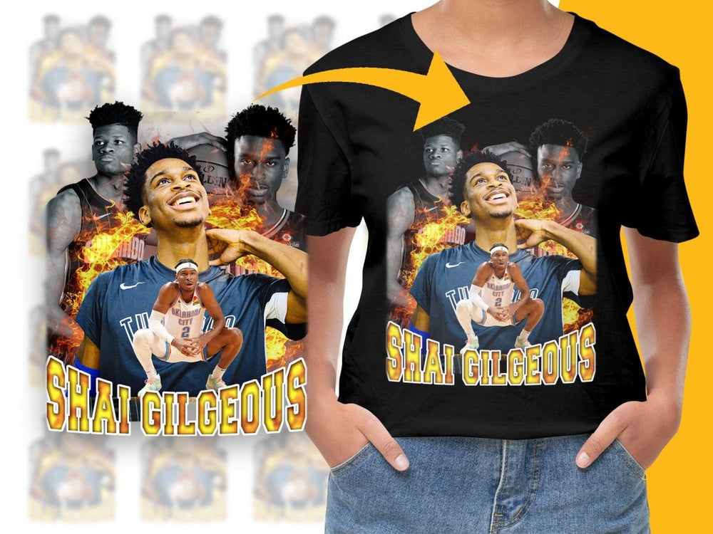 Shai Gilgeous - Alexander Basketball Player Bootleg PNG File - Teepew