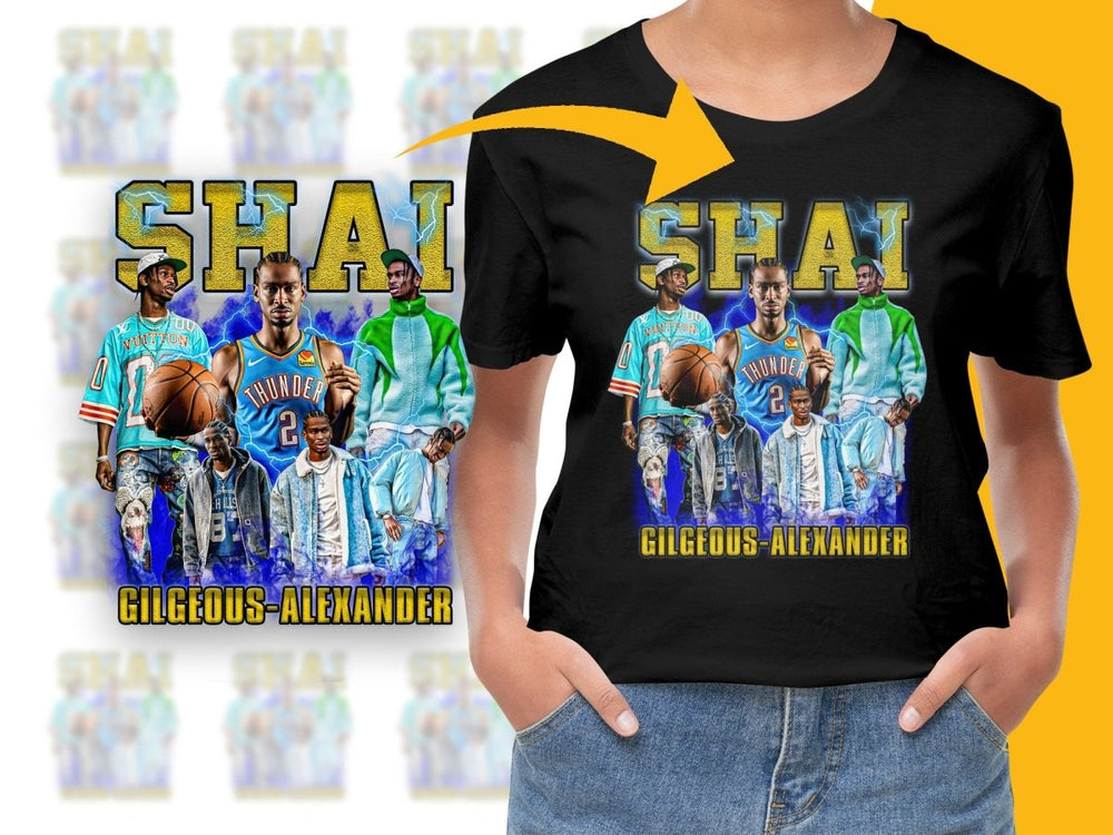 Shai Gilgeous Alexander Diverse Styles PNG File - Teepew