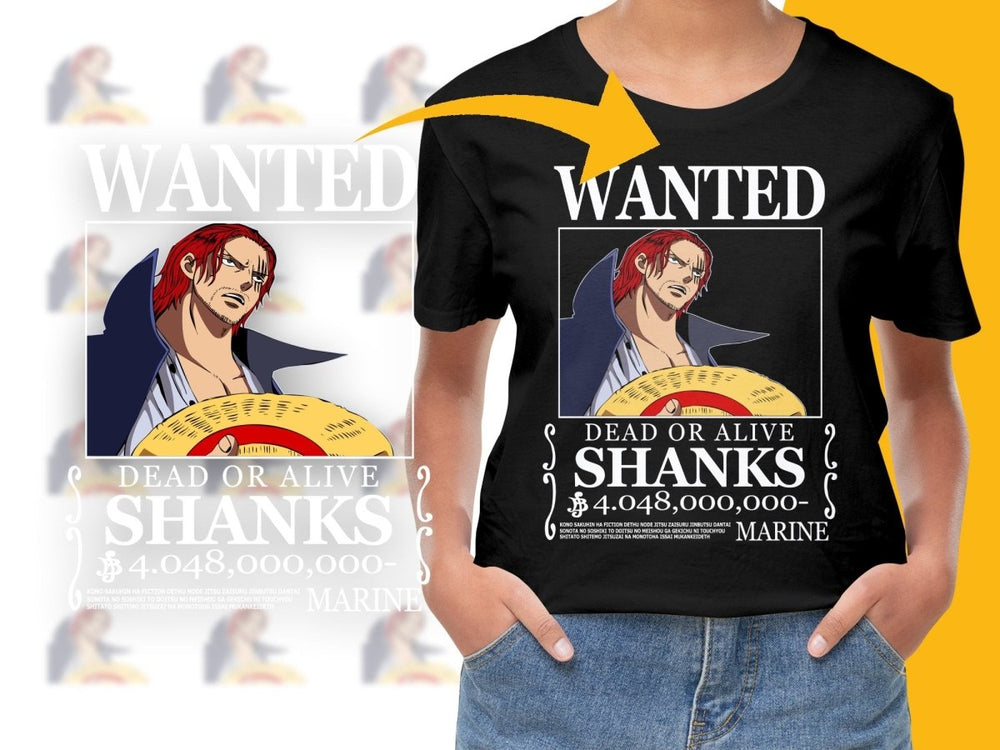 Shanks Character Design Short Sleeve Graphic PNG File - Teepew
