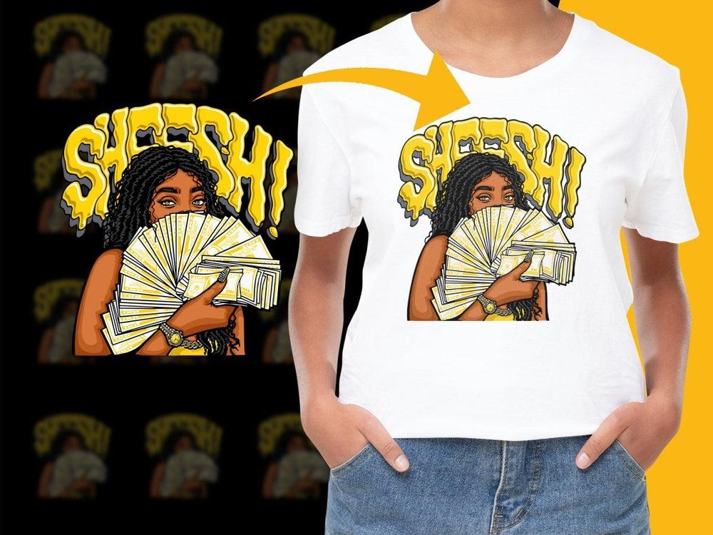 Sheesh Graphic PNG File With Cash Design StreetWear - Teepew