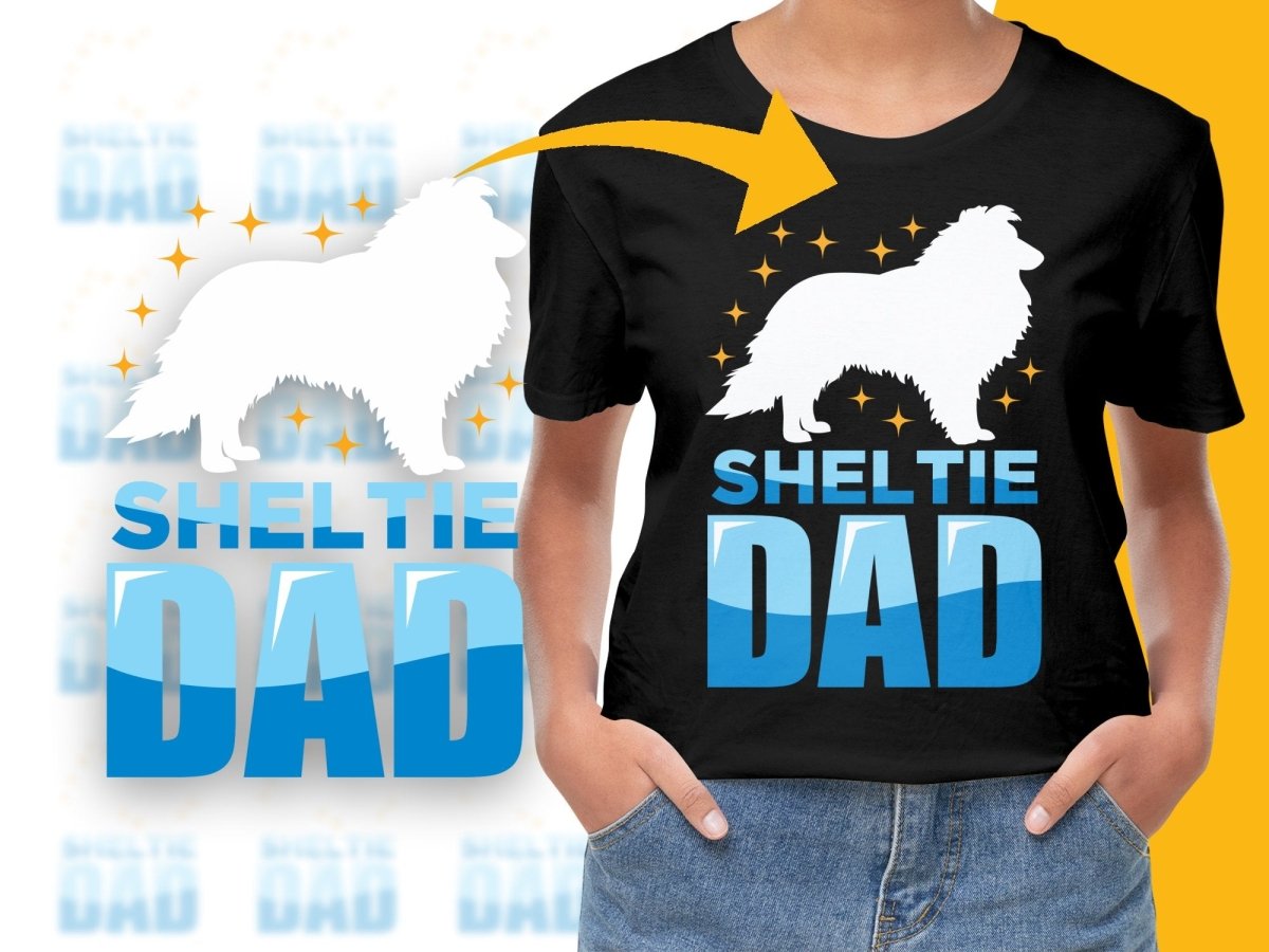 Sheltie Dad Graphic Print Funny Dog Lover PNG File - Teepew