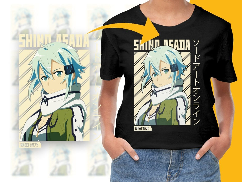 Shino Asada Sword Art Online Anime Character PNG Digital - Teepew
