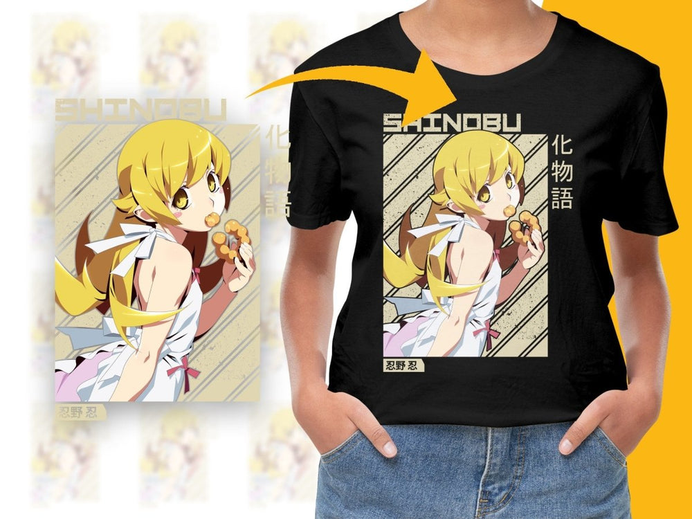 Shinobu Eating Donut Anime Character PNG Digital - Teepew