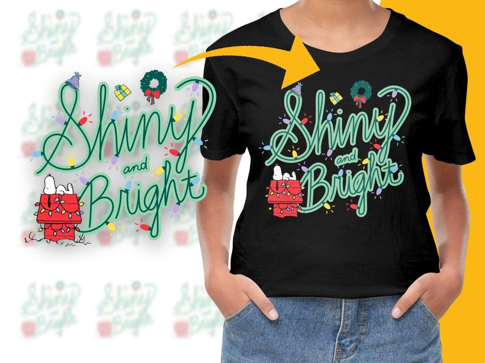 Shiny and Bright With Snoopy Christmas PNG File - Teepew