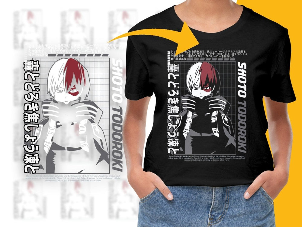 Shoto Todoroki Anime Character Graphic PNG File - Teepew