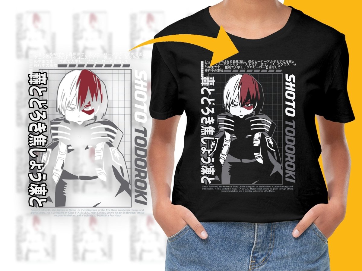 Shoto Todoroki Anime Character Graphic PNG File - Teepew