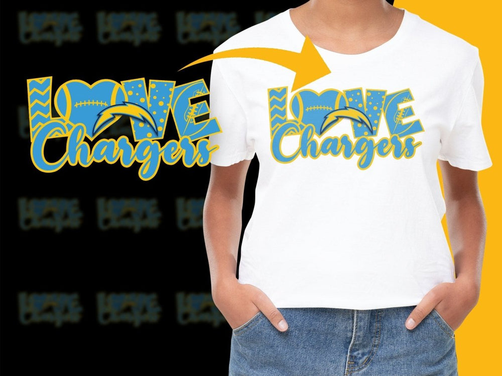 Show Your LA Chargers Love with Chargers PNG File - Teepew
