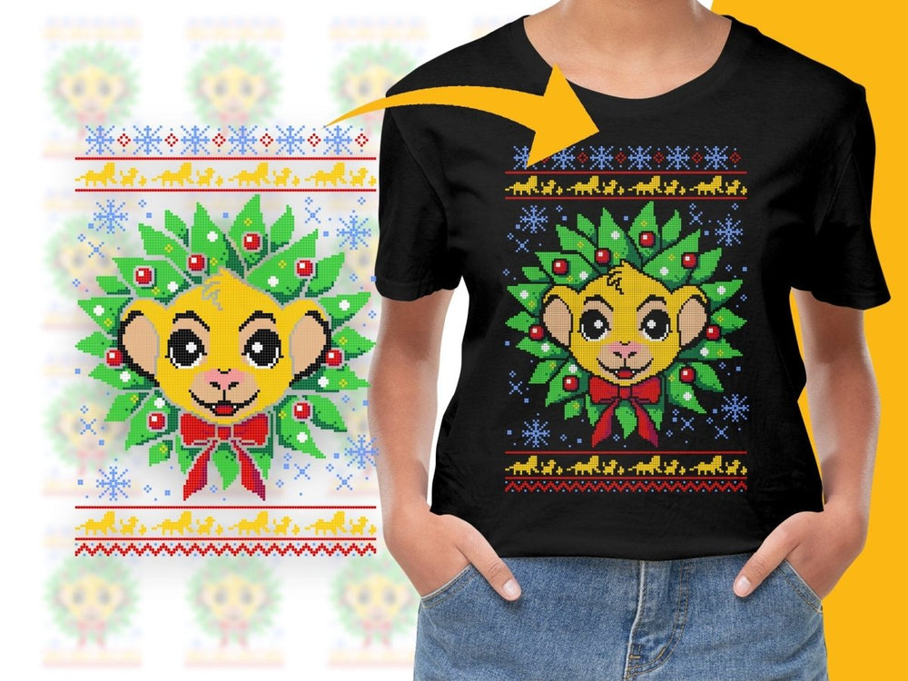 Simba Christmas Pixel Art Holiday PNG File - Teepew