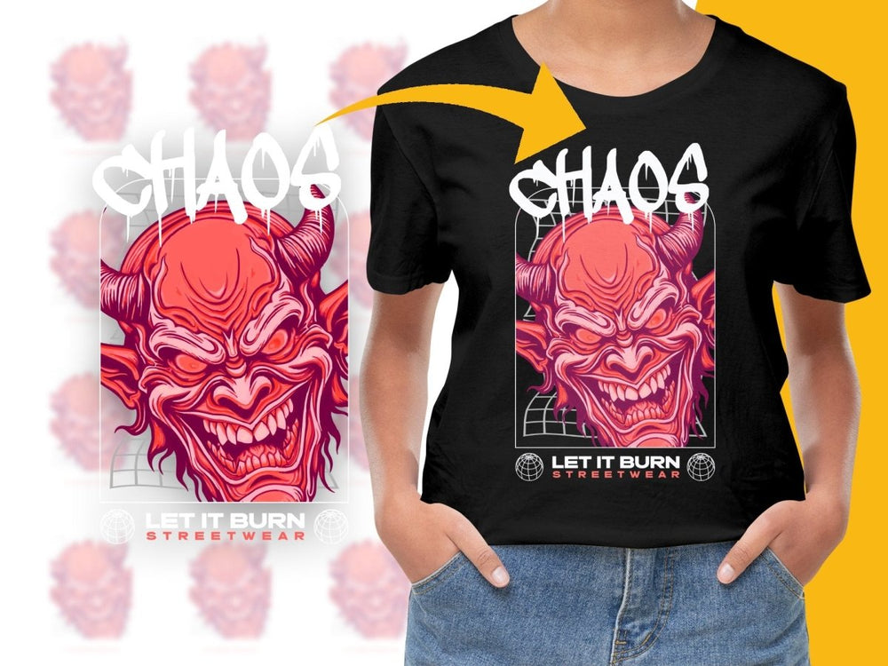 Sinister Demon Dripping Paint Streetwear Graphic PNG File - Teepew
