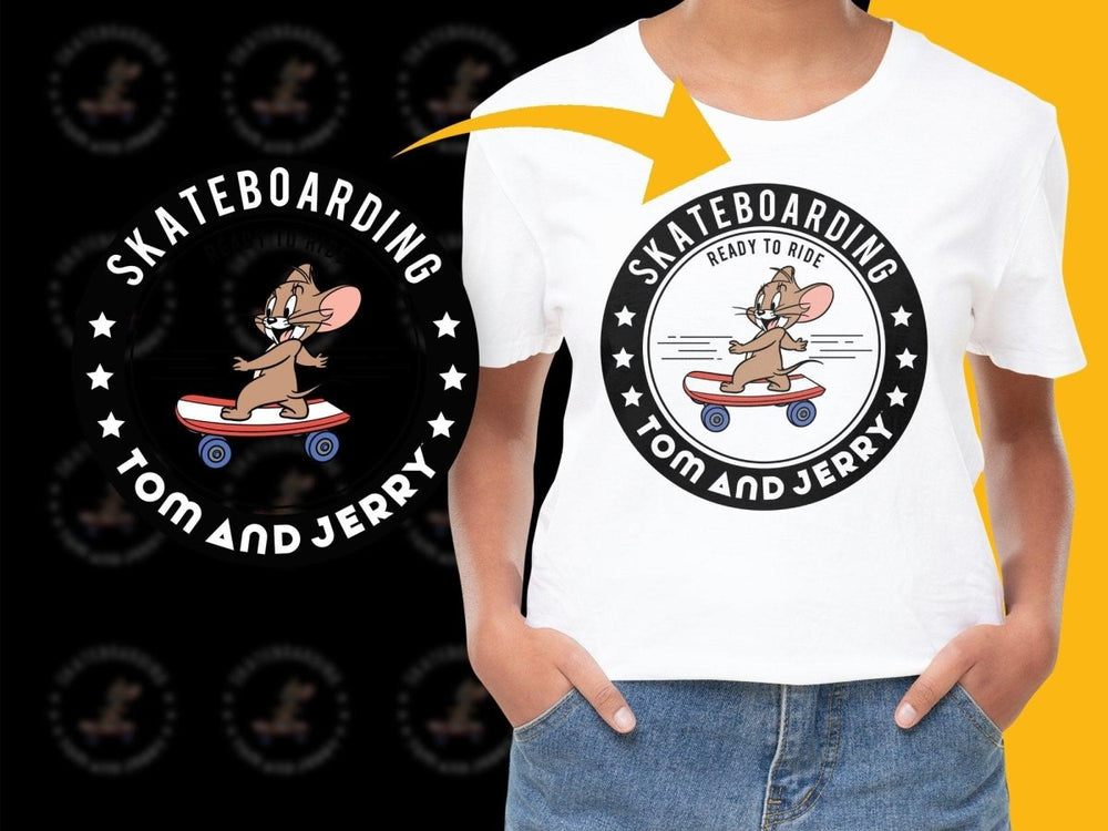Skateboarding Tom and Jerry Ready to Ride PNG File - Teepew