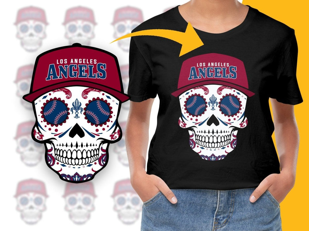 Skull Baseball Angels PNG File - Teepew