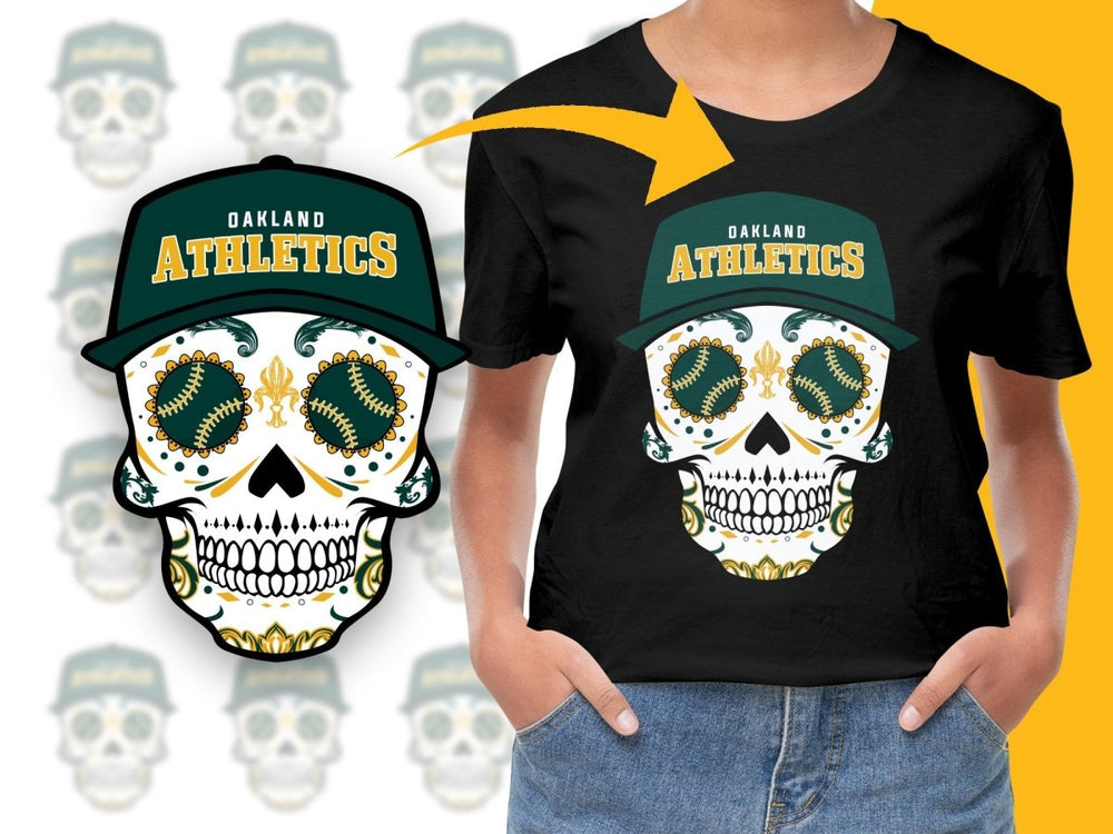 Skull Baseball Athletics PNG File - Teepew