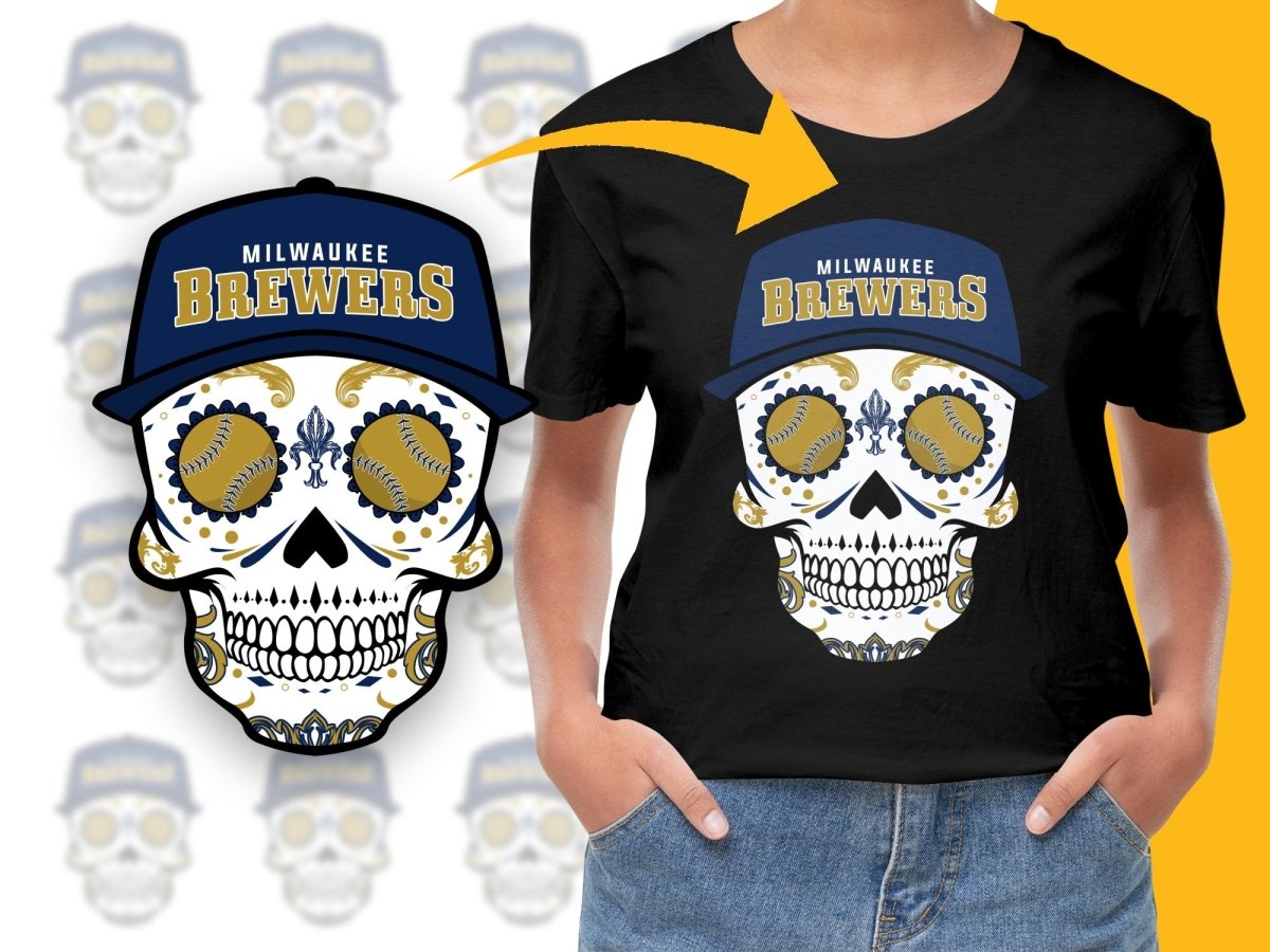 Skull Baseball Brewers PNG File - Teepew