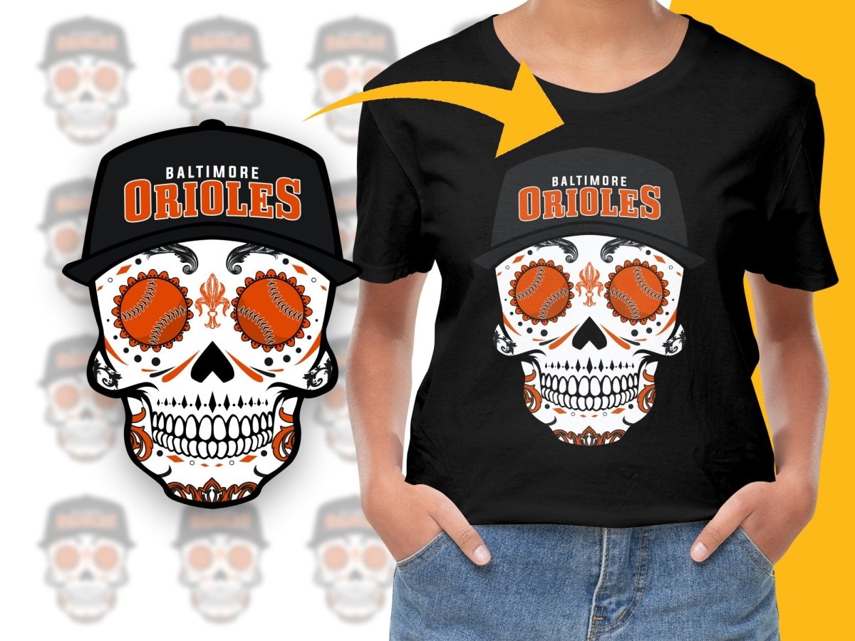 Skull Baseball Oriolers PNG File - Teepew