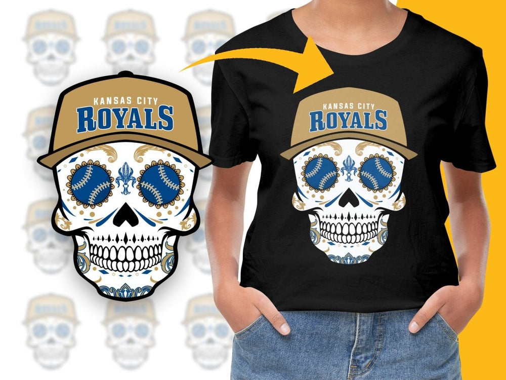 Skull Baseball Royals PNG File - Teepew