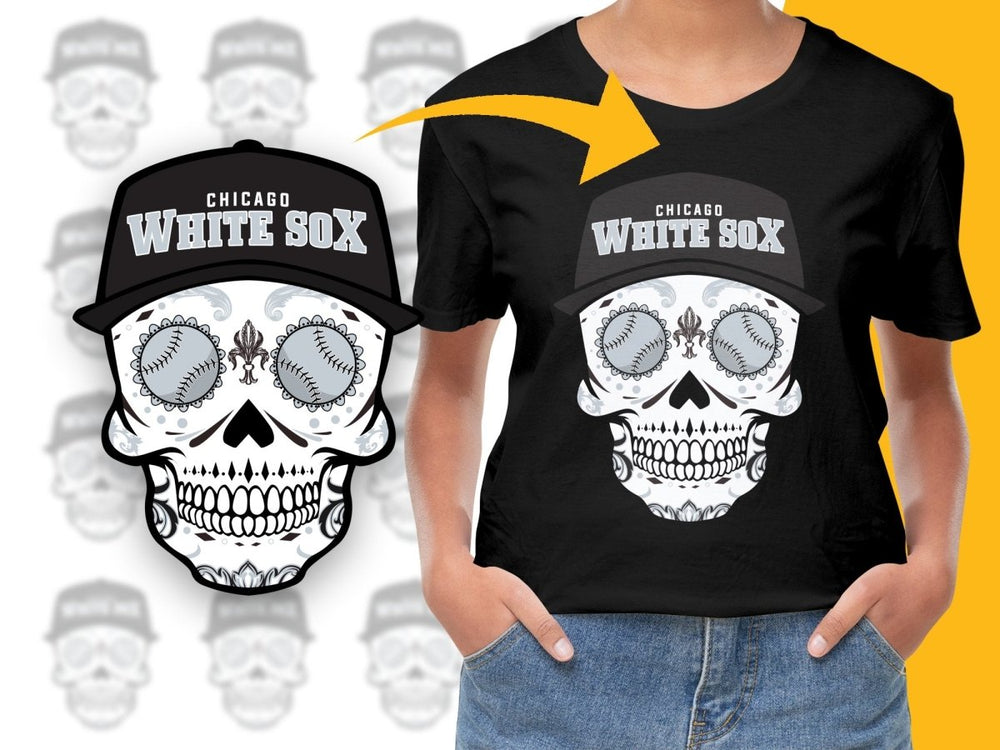 Skull Baseball Sox PNG File - Teepew