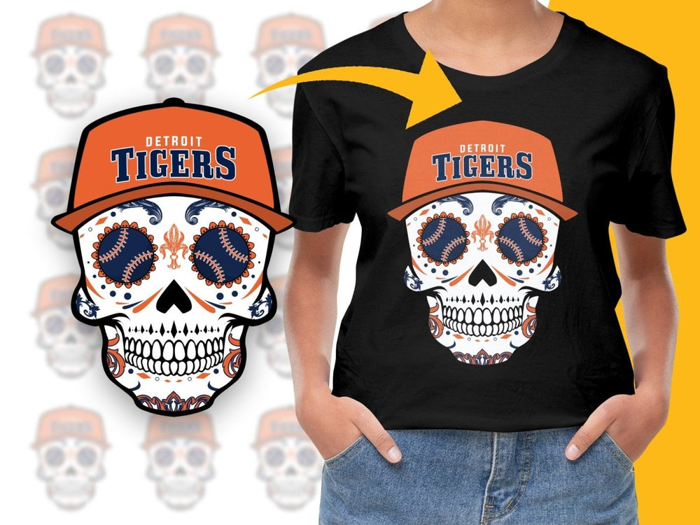 Skull Baseball Tigers PNG File - Teepew