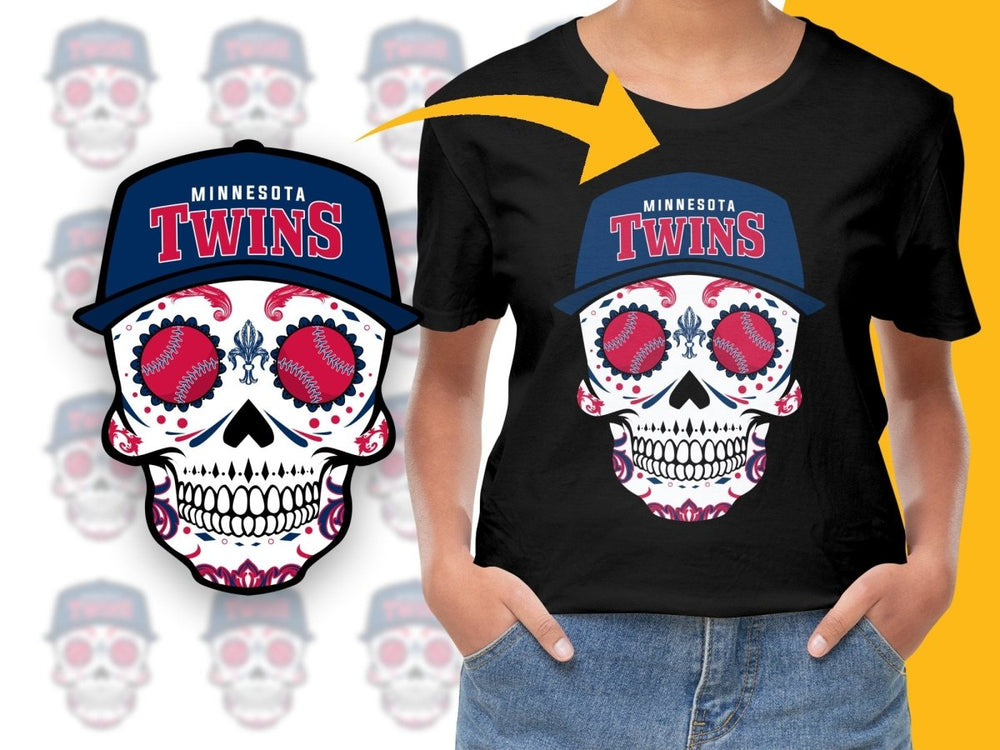 Skull Baseball Twins PNG File - Teepew