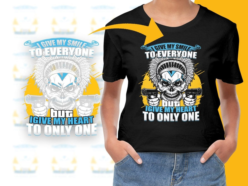 Skull with Dual Guns Heartfelt Message Graphic PNG File - Teepew