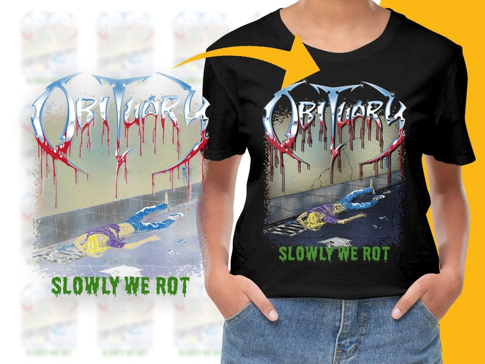 Slowly We Rot Design Obituary Rock Band PNG File - Teepew